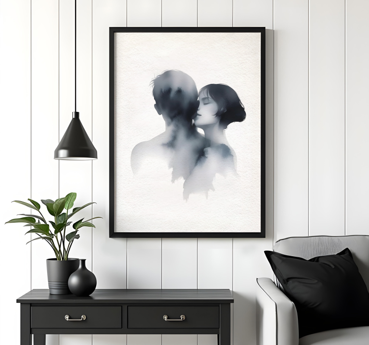 Poster minimalista linda pareja - TenVinilo
