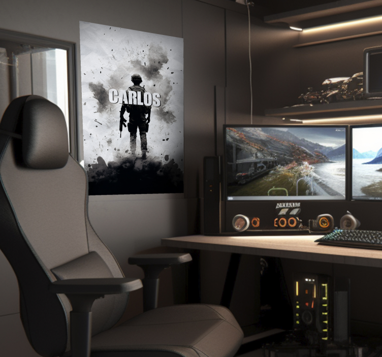 Poster habitación juvenil soldado de guerra - TenVinilo