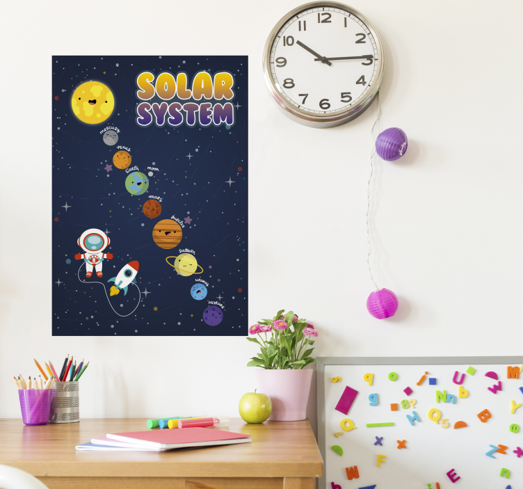 Poster infantil sistema Solar - TenVinilo