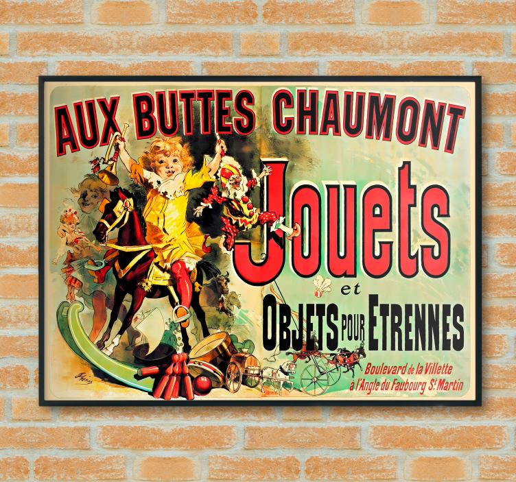Poster vintage aux buttes chaumont jouets - TenVinilo