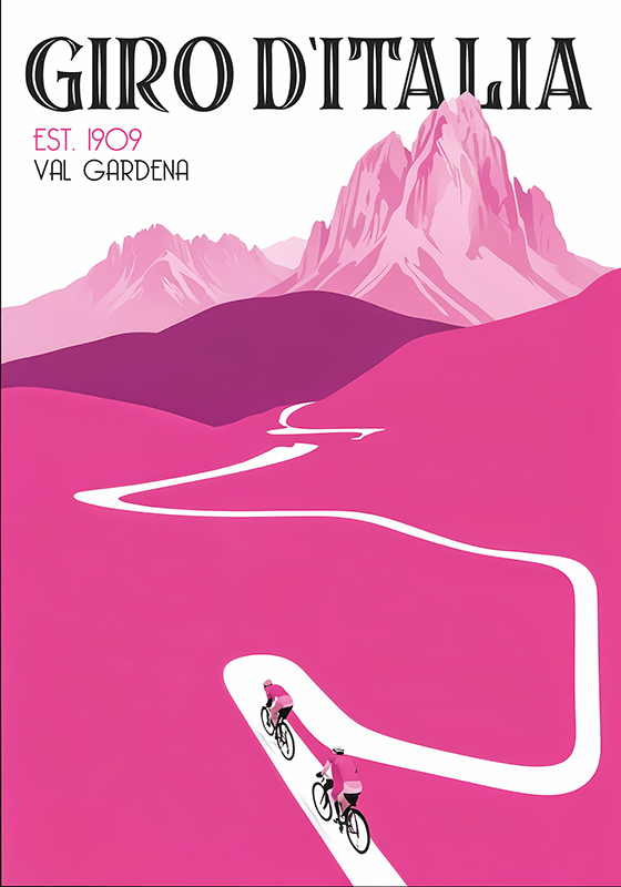Poster cicilismo val gardena - TenVinilo