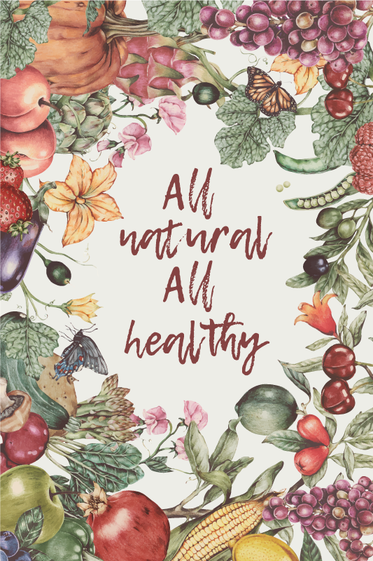 Poster cocina todo natural y saludable - TenVinilo