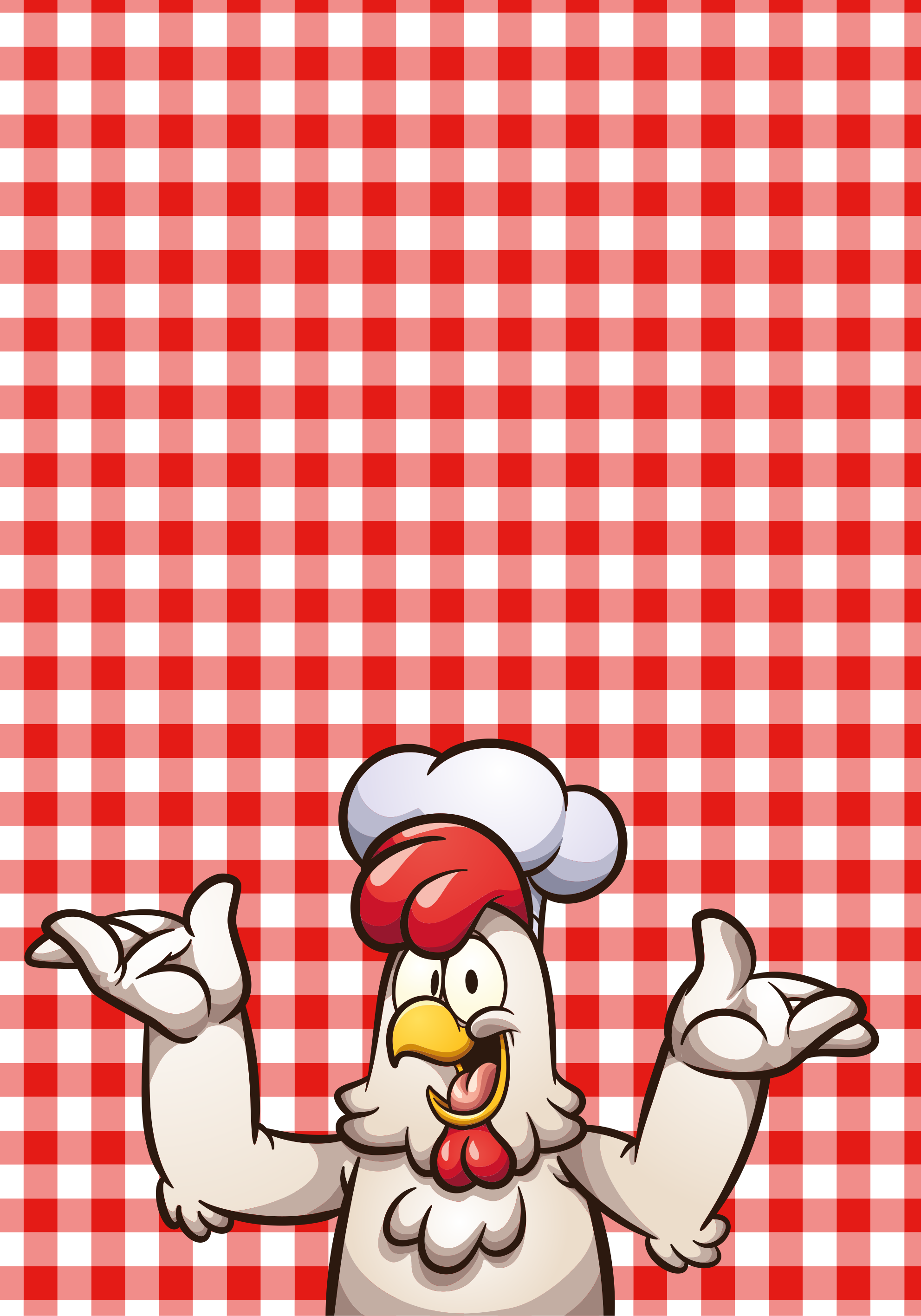 Poster cocina gallina cocinera de dibujos animados - TenVinilo