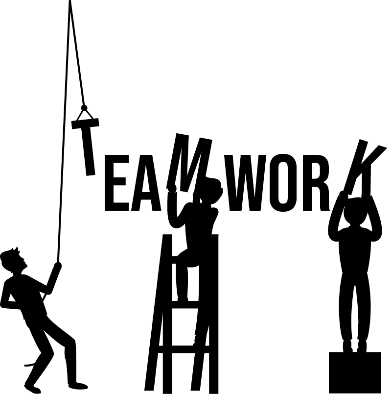 Poster oficina trabajo en equipo - TenVinilo