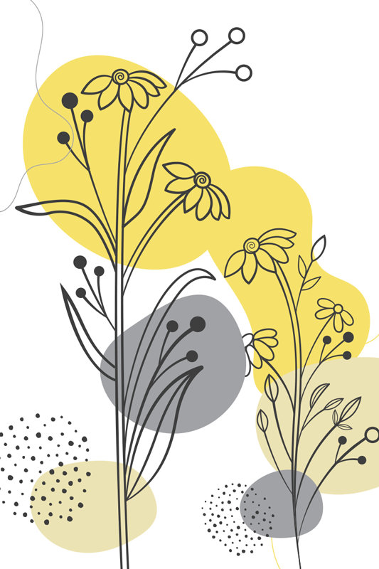Poster salón plantas pantone - TenVinilo