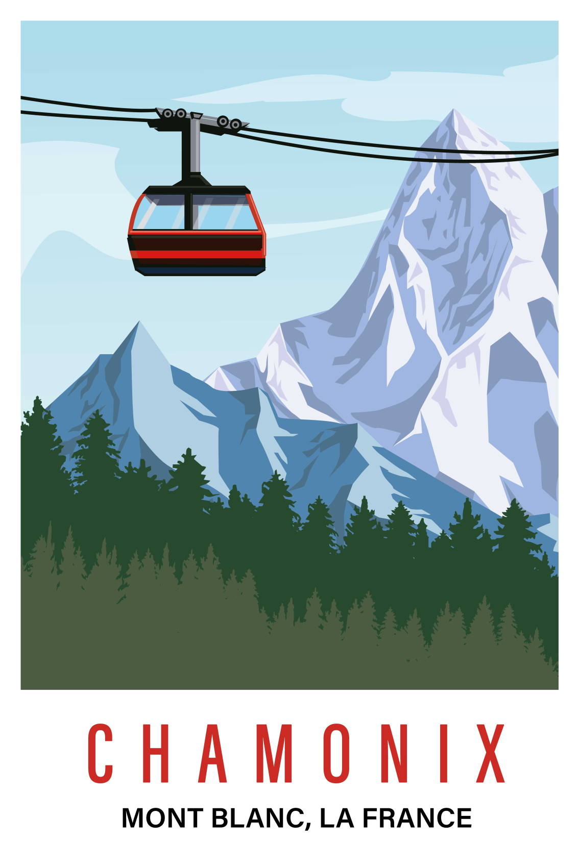 Poster salón montaña de chamonix - TenVinilo