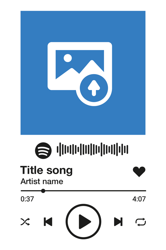 Poster salón canción personalizada de spotify - TenVinilo