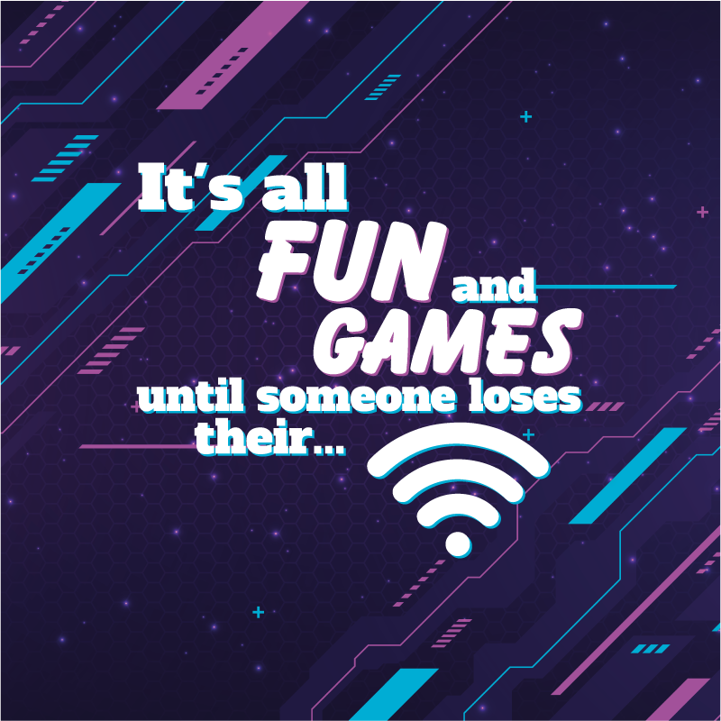 Poster habitación juvenil chiste wifi - TenVinilo