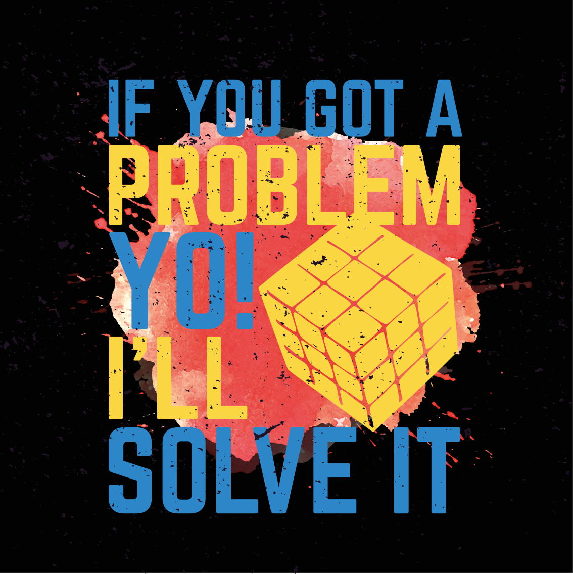 Poster habitación juvenil la vida es como un cubo rubik - TenVinilo