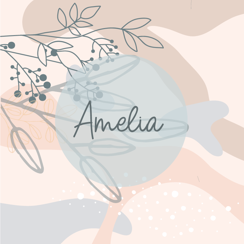 Poster personalizable print personalizado de amelia - TenVinilo