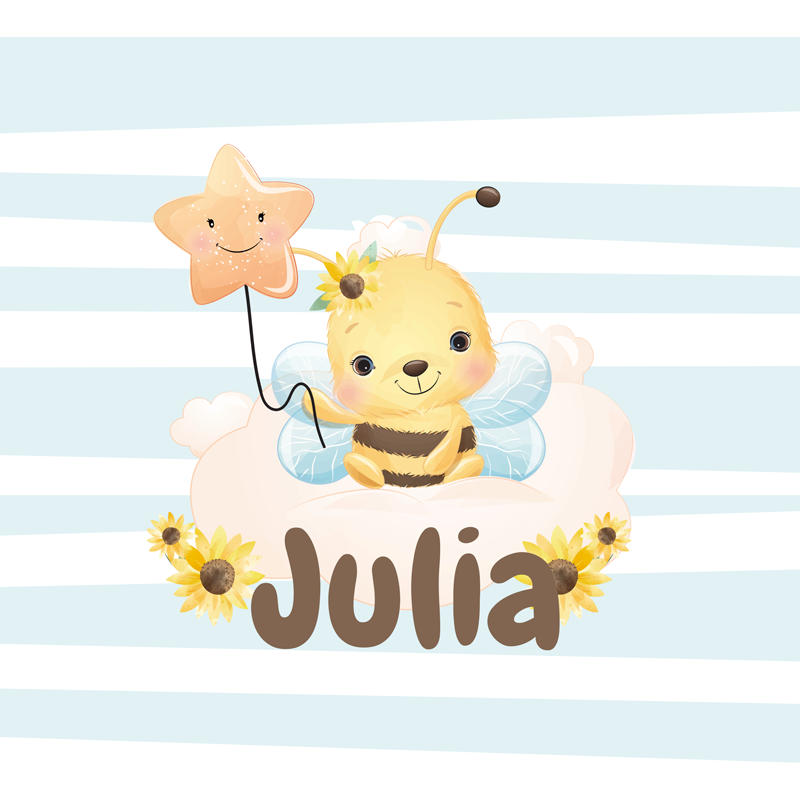 Poster personalizable personaje de abeja lindo - TenVinilo
