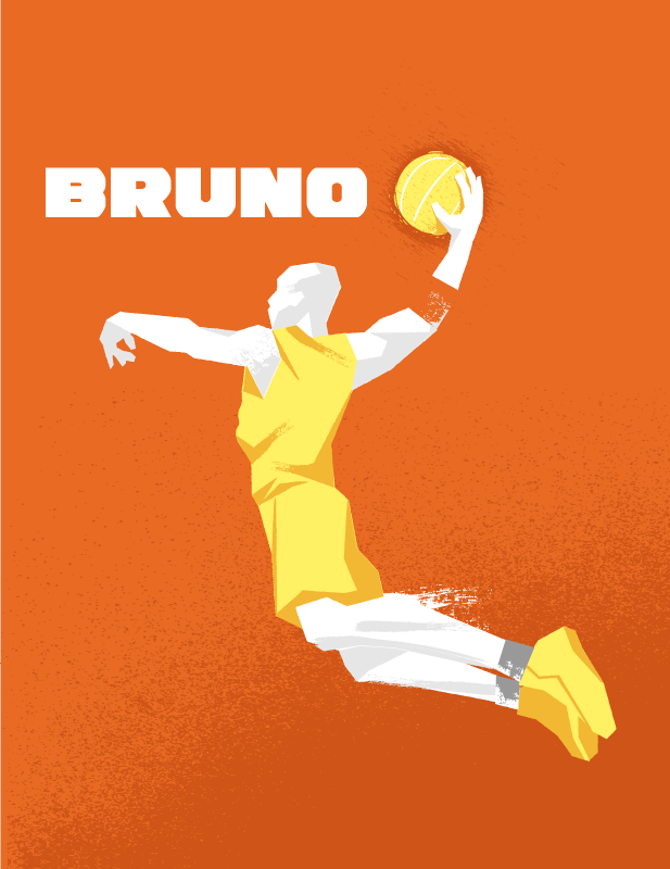 Poster baloncesto nombre personalizado - TenVinilo