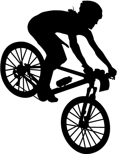 Poster ciclismo vinilo decorativo silueta mountain bike - TenVinilo