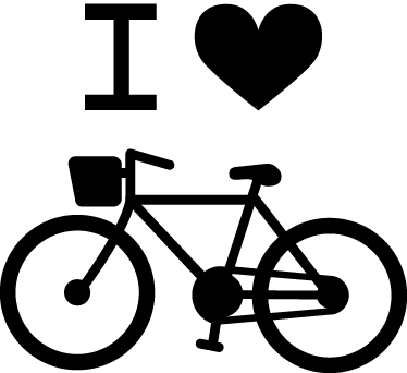 Poster ciclismo vinilo decorativo me encantan las bicis - TenVinilo