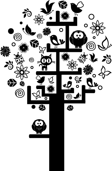Poster árboles vinilo decorativo árbol frondoso - TenVinilo