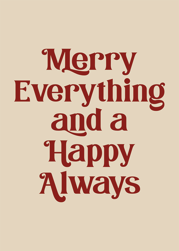 Poster navidad todo y felicidad siempre - TenVinilo