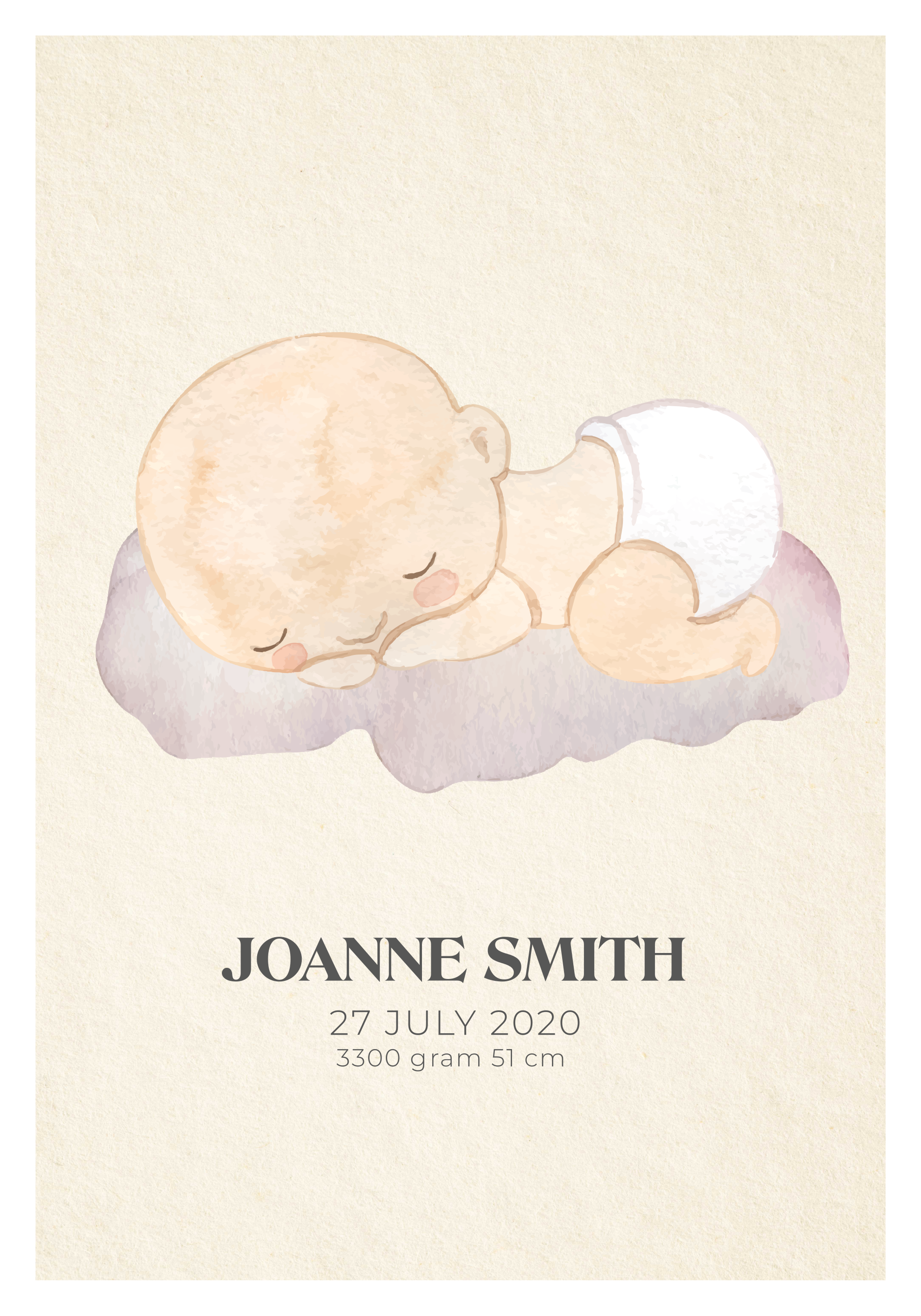 Poster dormitorio infantil bebé nacido amor - TenVinilo