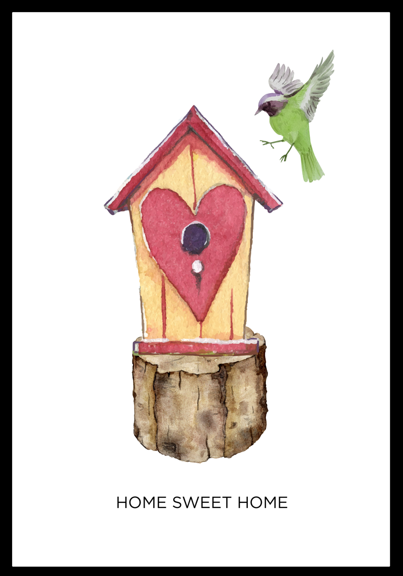 Poster salón casa dulce hogar - TenVinilo