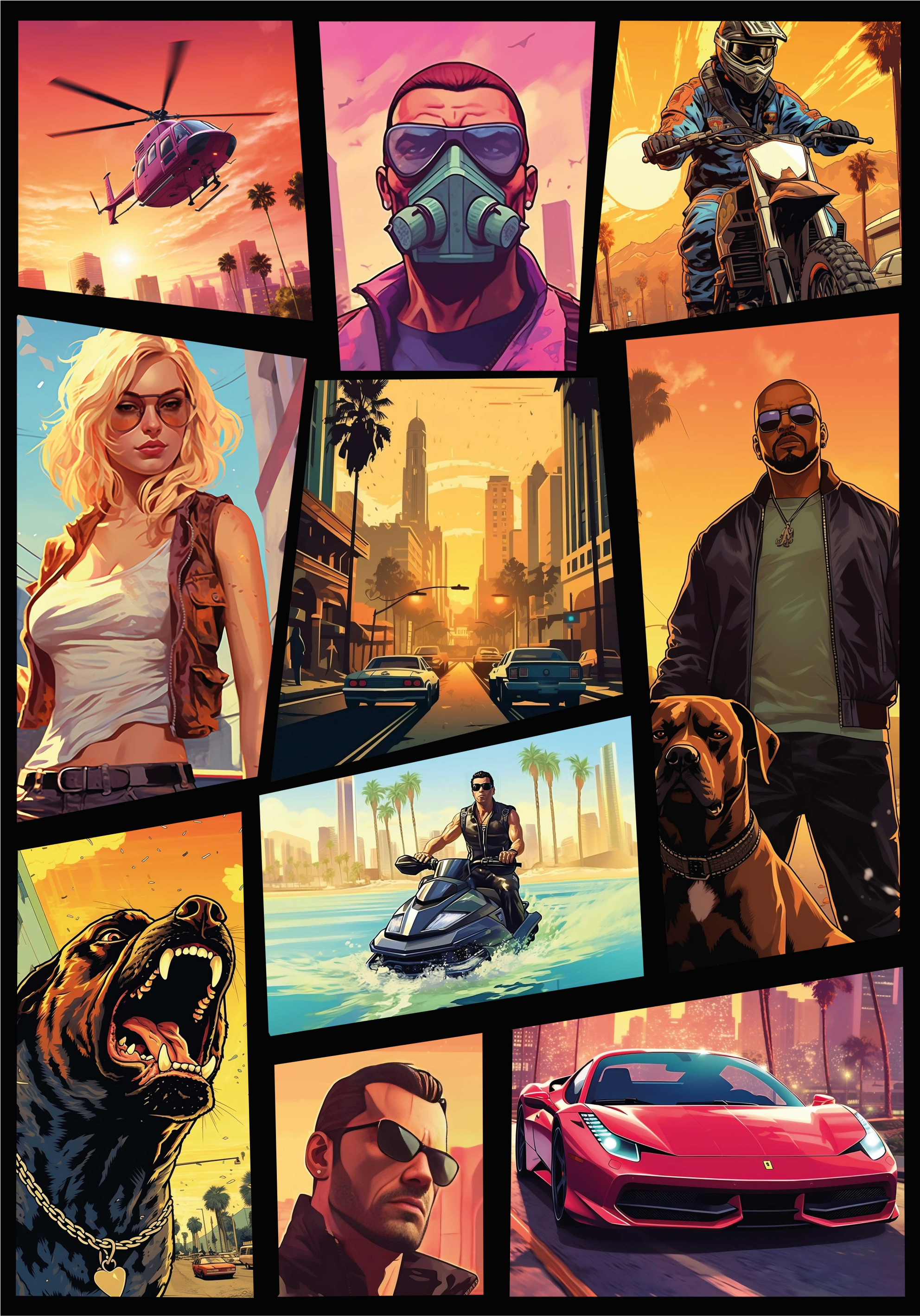 Poster habitación juvenil esta aventura de texto y collage de acc - TenVinilo