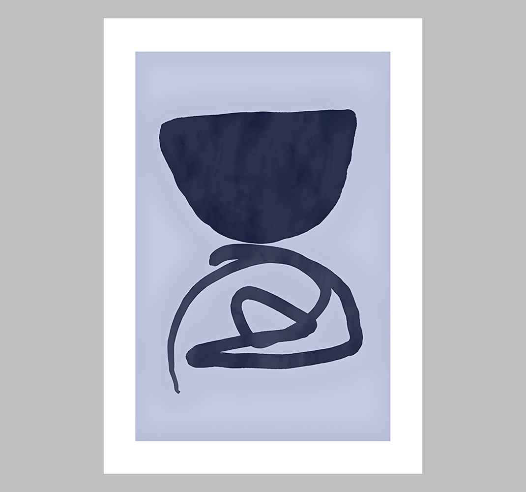 Poster abstracto marco morado - TenVinilo