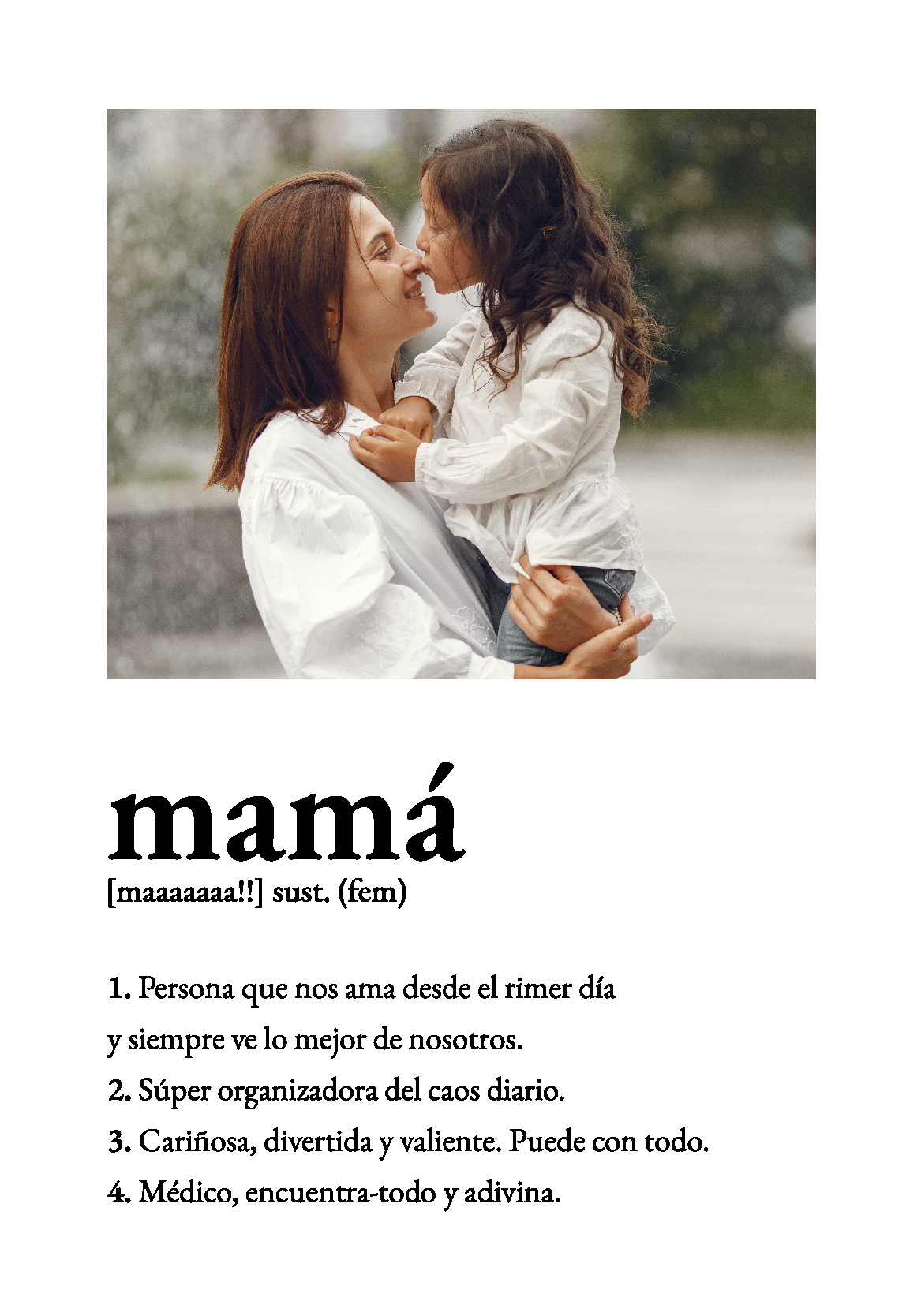 Poster salón definicion de madre - TenVinilo