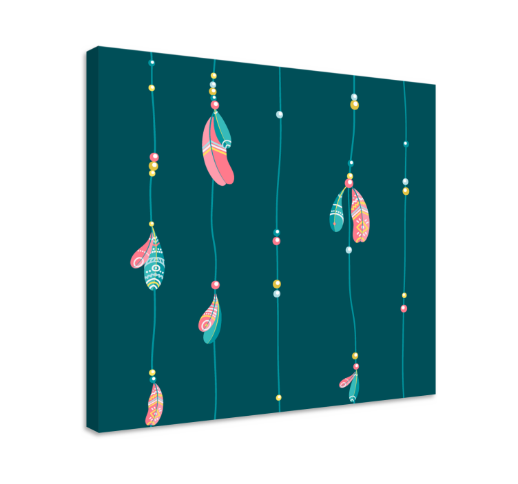 Cuadro plumas diseño de plumas decorativas - TenVinilo