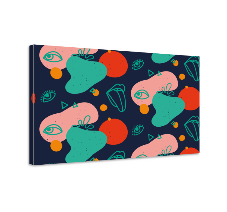 Cuadro abstracto arreglo de rostros abstractos - TenVinilo