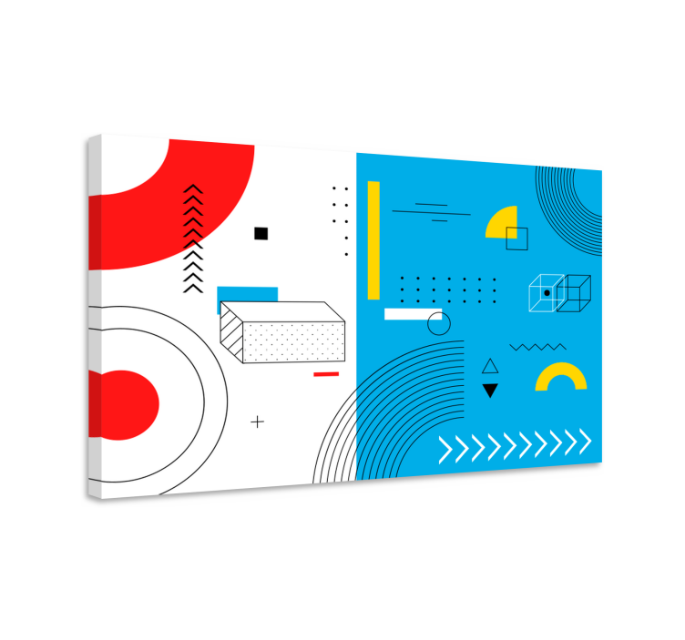 Cuadro figuras geométricas composición de formas - TenVinilo