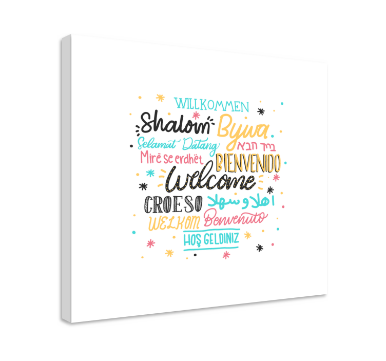 Cuadros recibidor bienvenido diferentes lenguas - TenVinilo