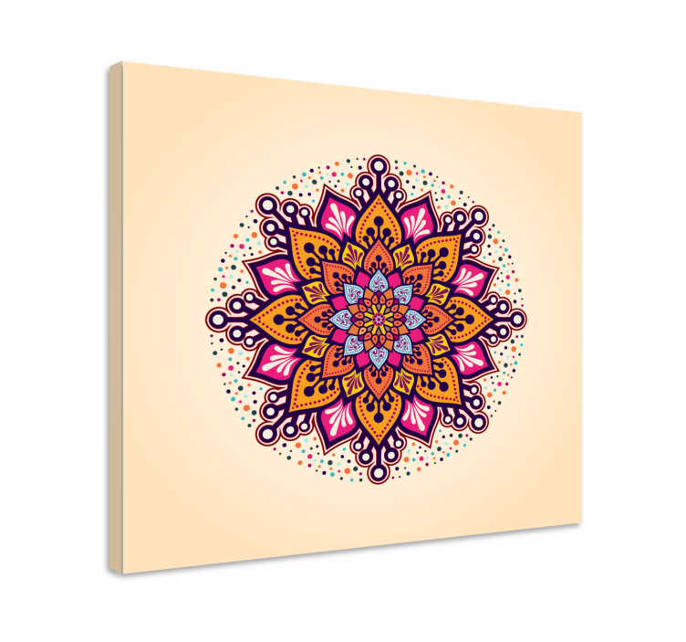 Cuadro mandala Arcoiris beige - TenVinilo