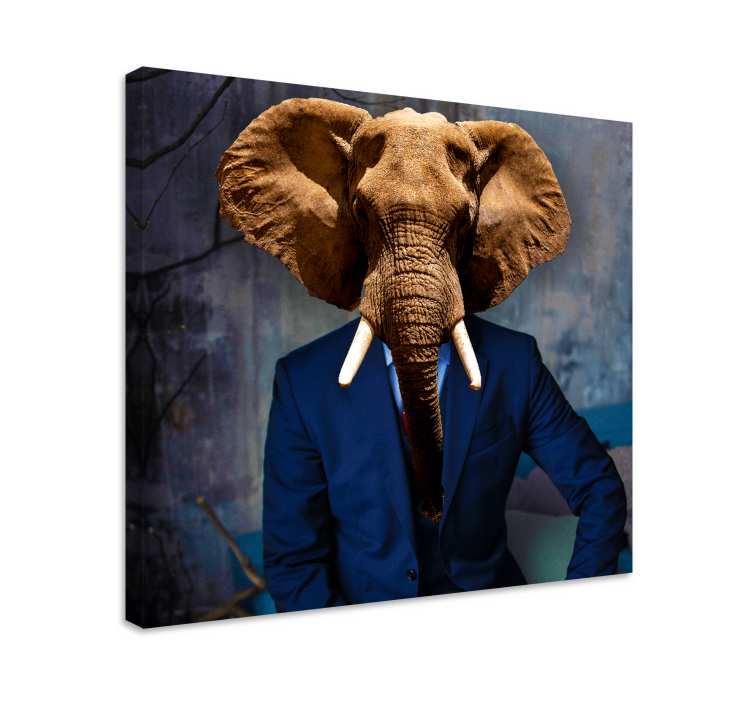 Cuadro animales Señor elefante - TenVinilo