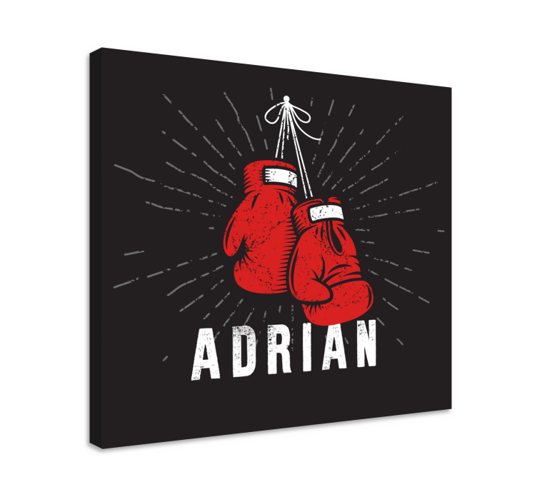 Cuadro personalizable Guantes de boxeador con nombres - TenVinilo