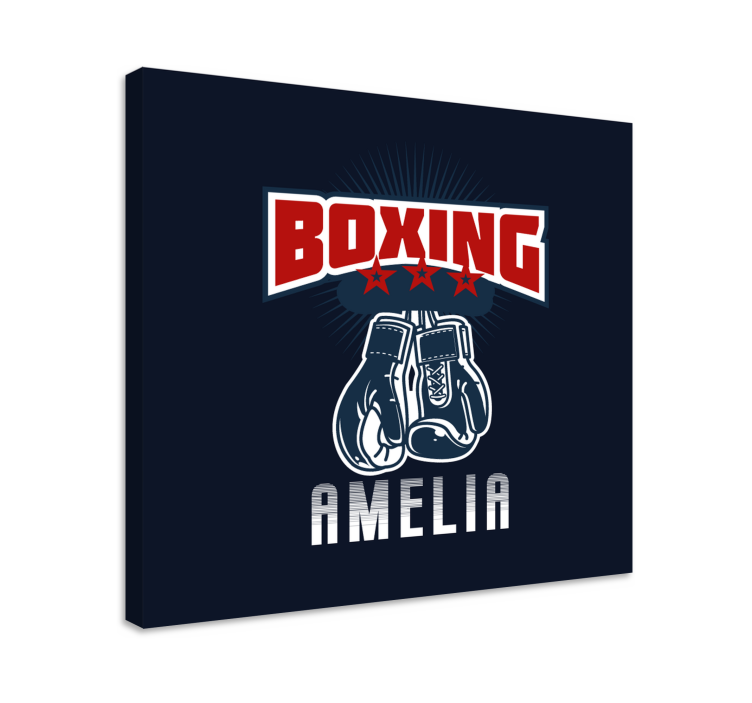 Cuadro deporte emblema de guantes de boxeo - TenVinilo