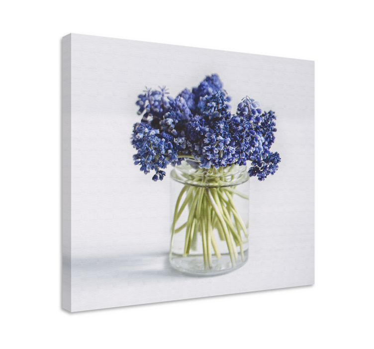 Cuadro de flores Florero de vidrio con morado - TenVinilo