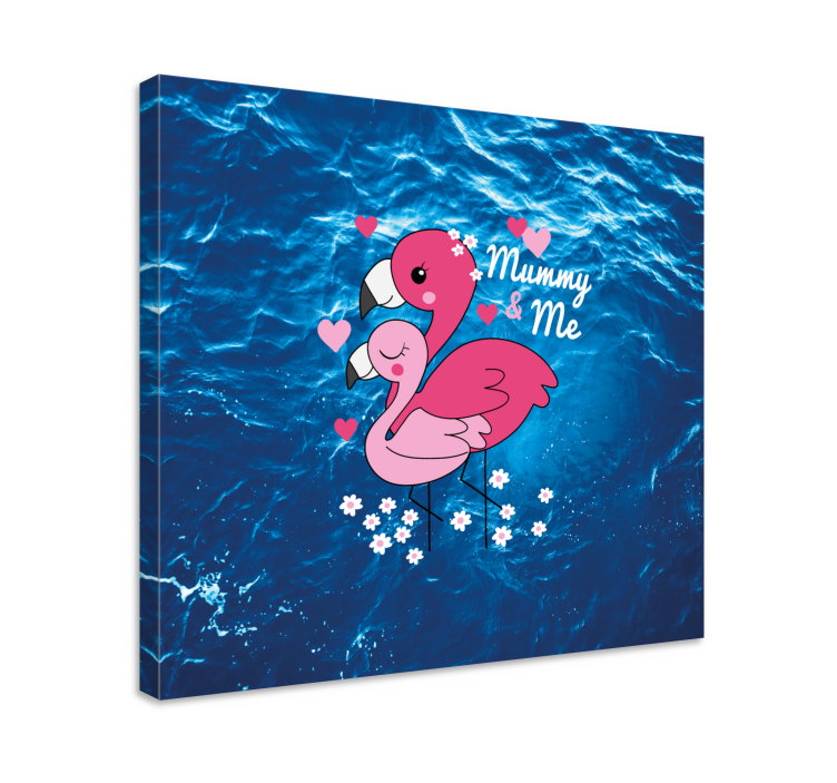 Cuadro animales Mamá y yo flamencos - TenVinilo