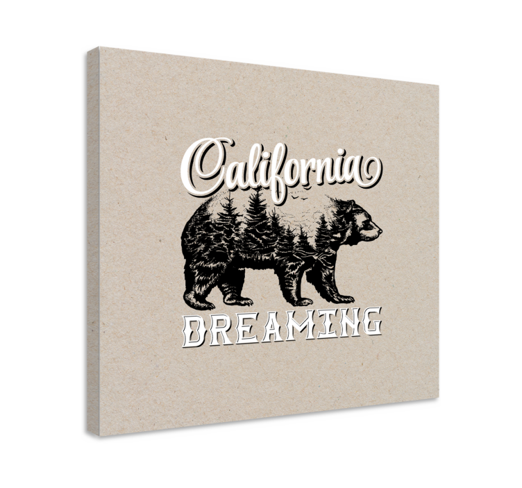 Cuadro 3d aventura del oso de california - TenVinilo