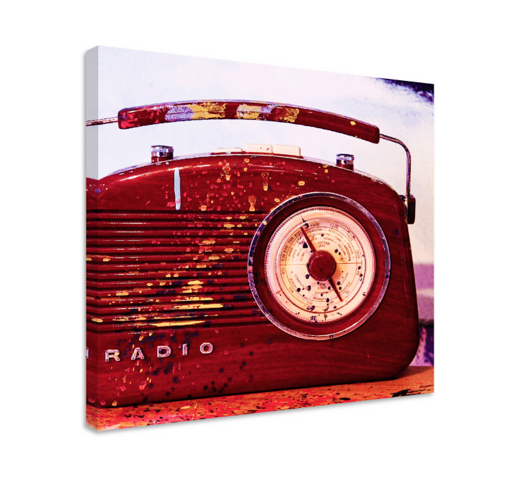 Cuadro vintage Radio vintage roja - TenVinilo
