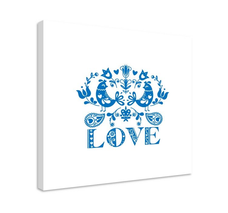 Cuadro de árboles diseño de aves y flores - TenVinilo