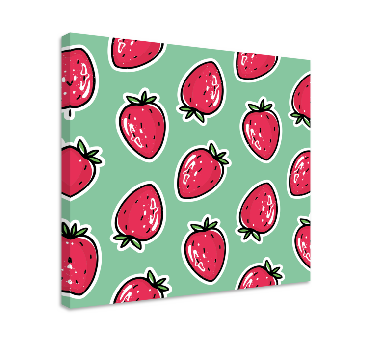Cuadro bodegones repetición de fresas - TenVinilo