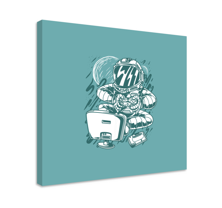 Cuadro decorativo videojuego diversión astronauta - TenVinilo