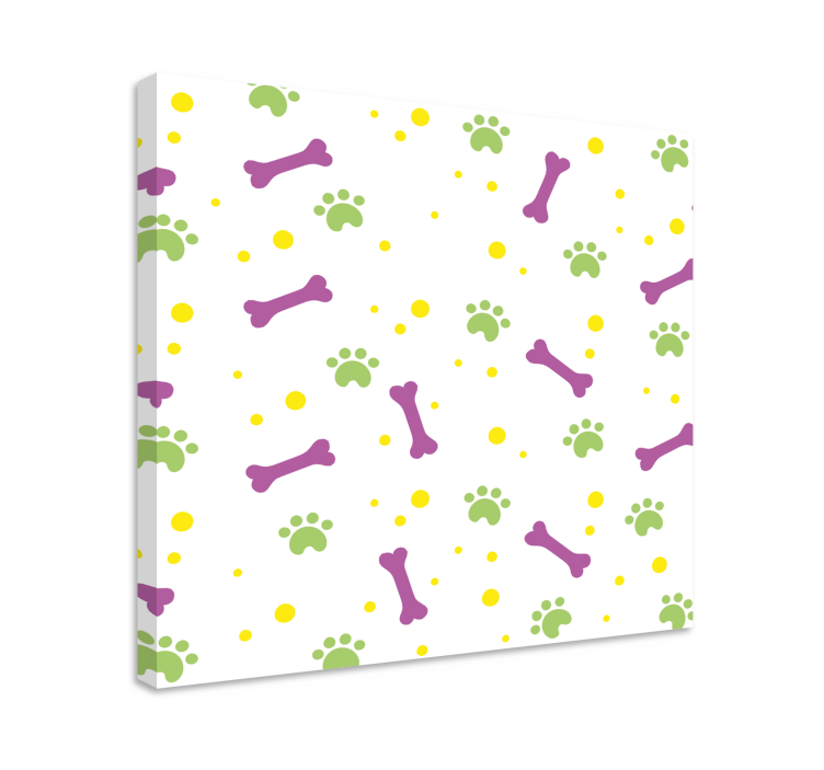 Cuadro de perro huellas vibrantes de patas - TenVinilo