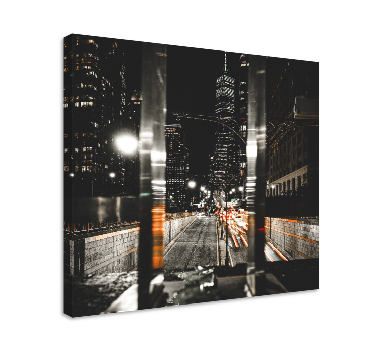 Cuadro ciudades Fotografía de luces de calle de nueva york - TenVinilo