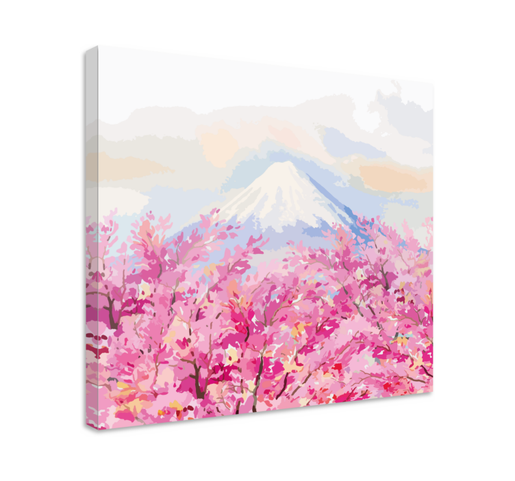 Cuadro de flores floración del monte fuji - TenVinilo
