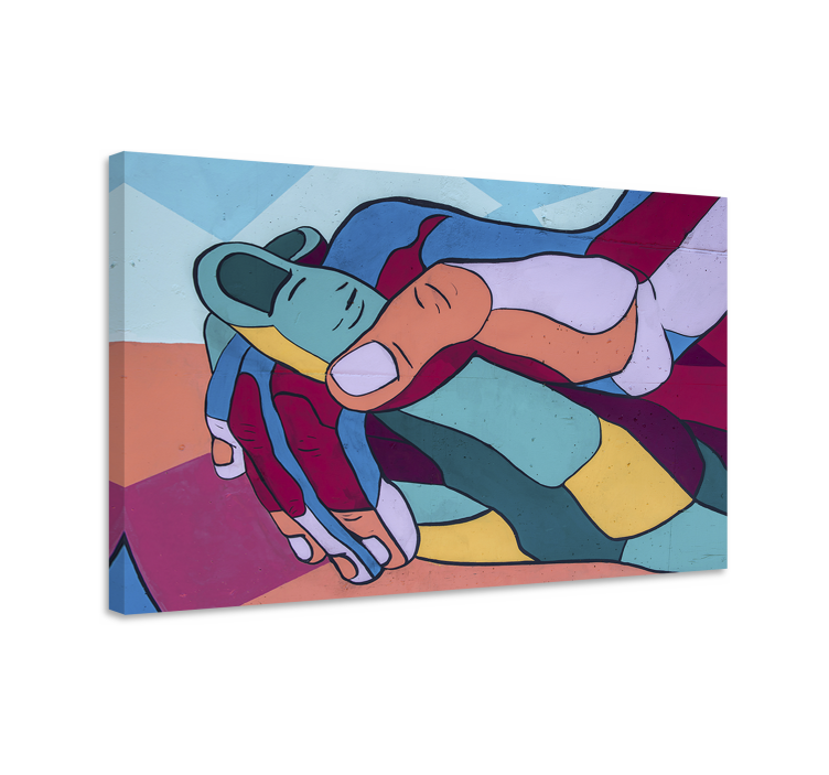 Cuadro en arte Ejemplo colorido de las manos dibujadas a mano - TenVinilo