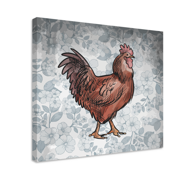 Cuadro animales figura de gallina encantadora - TenVinilo