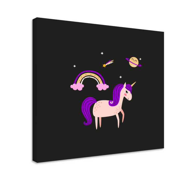 Cuadro de unicornios tierra de sueños adorables - TenVinilo