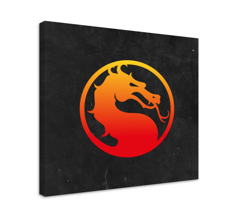 Cuadro decorativo videojuego dragón de mortal kombat - TenVinilo