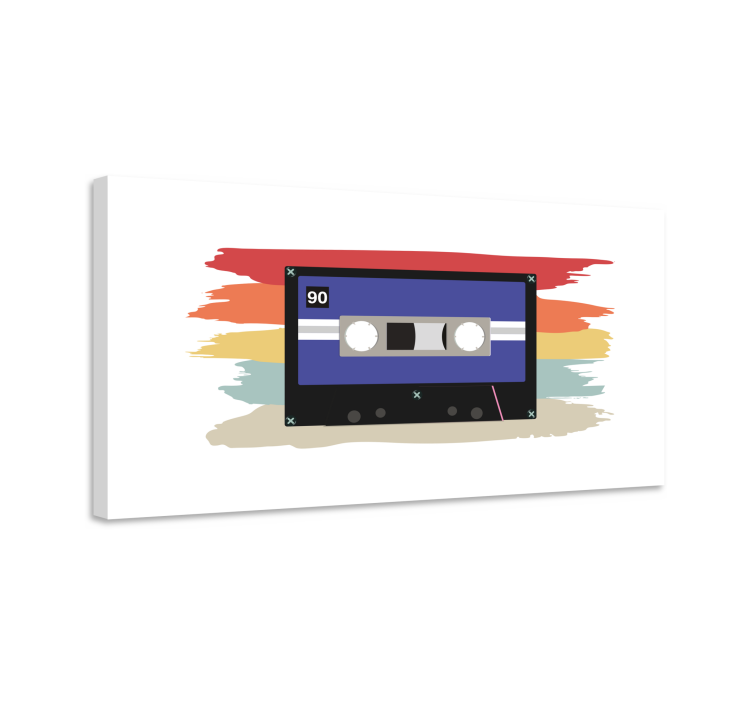 Cuadro musical cinta cassette retro - TenVinilo