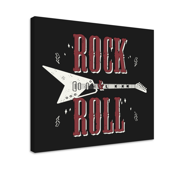 Cuadro para dormitorio Rock n 'roll con diseño de guitarra - TenVinilo