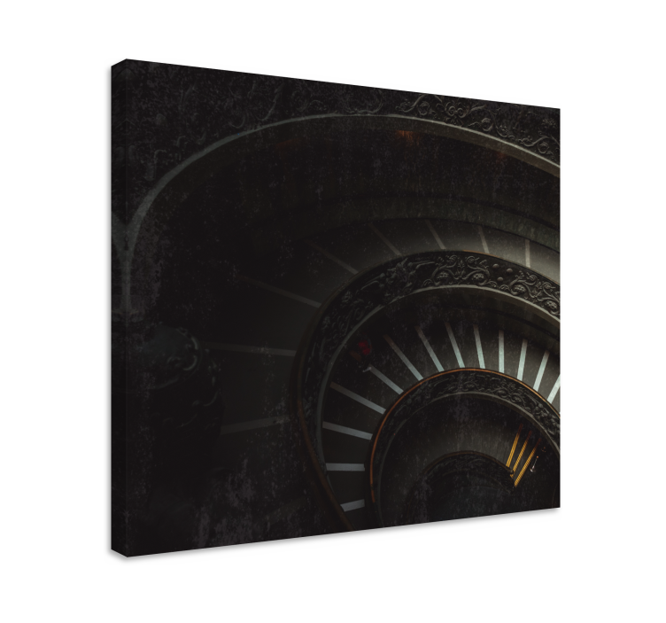 Cuadro abstracto profundidad de escalera espiral - TenVinilo